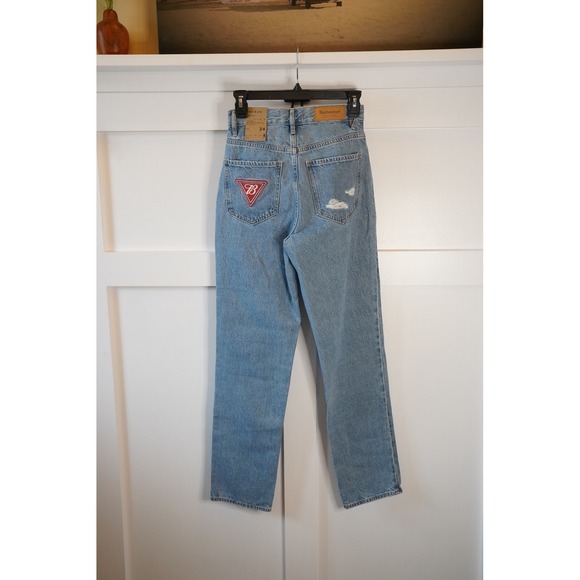 NWT, PacSun x Budweiser, Dad Jean Dale High Rise Relaxed Straight Leg Size 24 - Picture 4 of 8